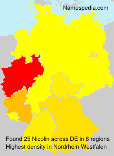 Surname Nicolin in Germany Surname Nicolin in Germany