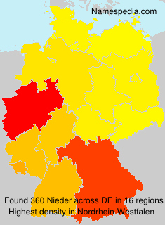 Surname Nieder in Germany Surname Nieder in Germany