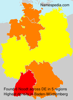 Surname Noodt in Germany Surname Noodt in Germany