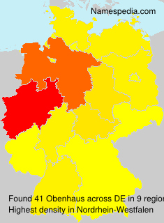 Surname Obenhaus in Germany Surname Obenhaus in Germany
