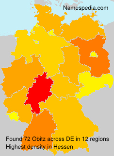 Surname Obitz in Germany Surname Obitz in Germany
