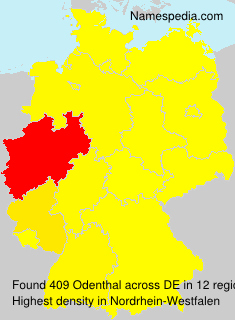 Surname Odenthal in Germany Surname Odenthal in Germany