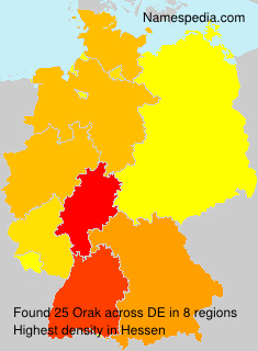 Surname Orak in Germany Surname Orak in Germany