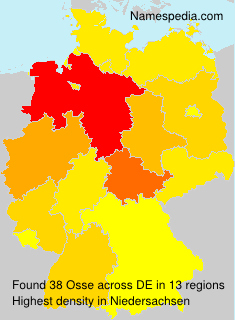 Surname Osse in Germany