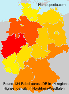 Surname Pabel in Germany Surname Pabel in Germany