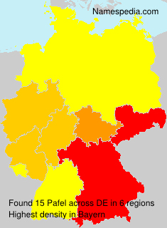 Surname Pafel in Germany Surname Pafel in Germany