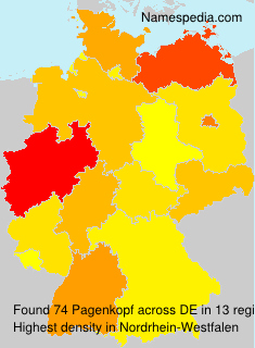Surname Pagenkopf in Germany Surname Pagenkopf in Germany