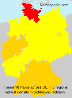 Surname Panje in Germany Surname Panje in Germany