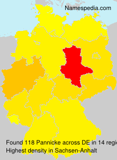 Surname Pannicke in Germany Surname Pannicke in Germany