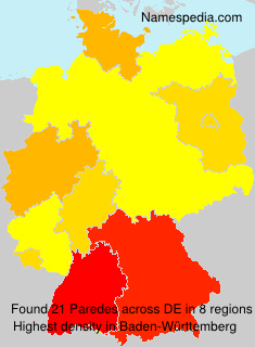 Surname Paredes in Germany Surname Paredes in Germany