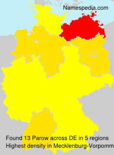 Surname Parow in Germany Surname Parow in Germany