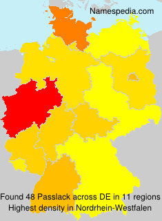 Surname Passlack in Germany Surname Passlack in Germany