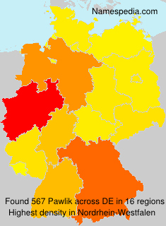 Surname Pawlik in Germany Surname Pawlik in Germany