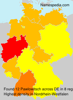 Surname Pawlowitsch in Germany Surname Pawlowitsch in Germany