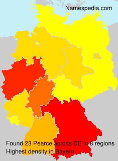 Surname Pearce in Germany Surname Pearce in Germany