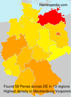 Surname Pense in Germany Surname Pense in Germany