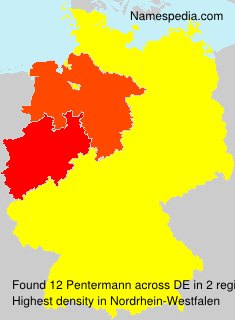 Surname Pentermann in Germany Surname Pentermann in Germany