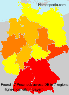 Surname Pescheck in Germany Surname Pescheck in Germany