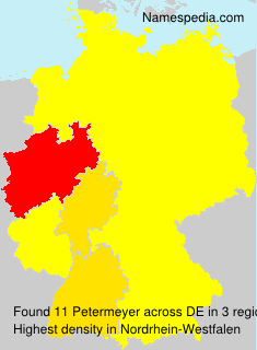 Surname Petermeyer in Germany Surname Petermeyer in Germany