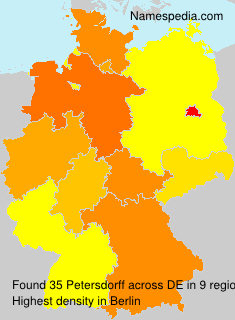 Surname Petersdorff in Germany Surname Petersdorff in Germany