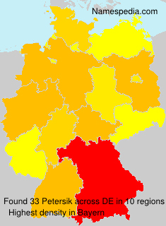 Surname Petersik in Germany Surname Petersik in Germany