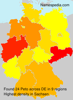 Surname Peto in Germany Surname Peto in Germany