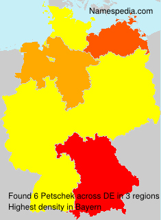 Surname Petschek in Germany Surname Petschek in Germany