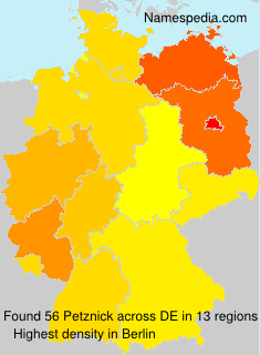 Surname Petznick in Germany Surname Petznick in Germany