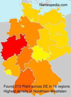 Surname Pfahl in Germany Surname Pfahl in Germany