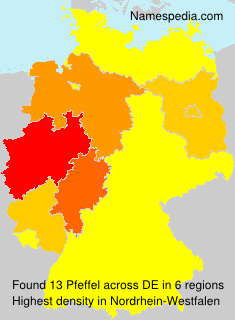 Surname Pfeffel in Germany Surname Pfeffel in Germany