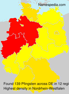 Surname Pfingsten in Germany Surname Pfingsten in Germany