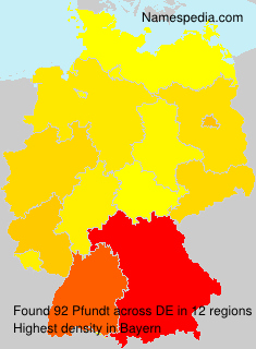 Surname Pfundt in Germany Surname Pfundt in Germany