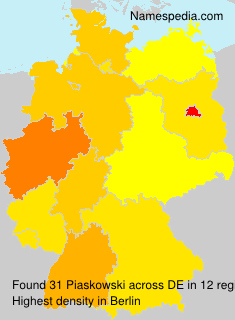 Surname Piaskowski in Germany Surname Piaskowski in Germany