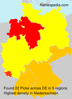 Surname Picke in Germany Surname Picke in Germany