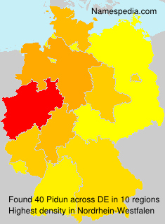 Surname Pidun in Germany Surname Pidun in Germany