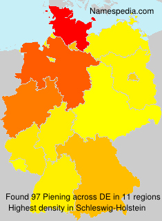 Surname Piening in Germany Surname Piening in Germany