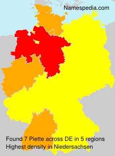 Surname Piette in Germany Surname Piette in Germany