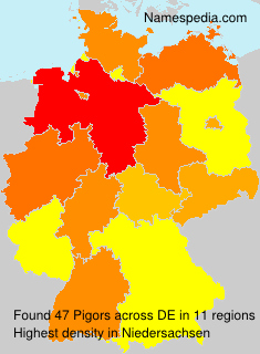 Surname Pigors in Germany Surname Pigors in Germany