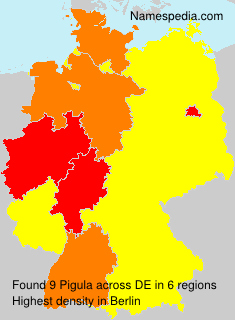Surname Pigula in Germany Surname Pigula in Germany