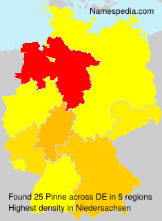 Surname Pinne in Germany Surname Pinne in Germany