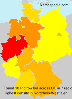 Surname Piotrowska in Germany Surname Piotrowska in Germany