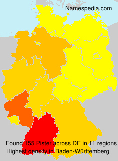 Surname Pister in Germany Surname Pister in Germany