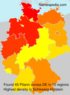 Surname Pitann in Germany Surname Pitann in Germany