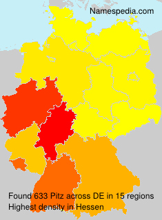 Surname Pitz in Germany Surname Pitz in Germany