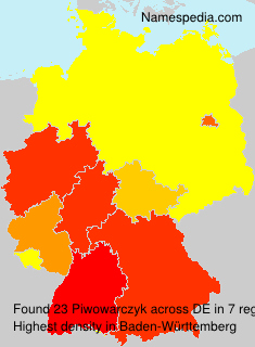 Surname Piwowarczyk in Germany Surname Piwowarczyk in Germany