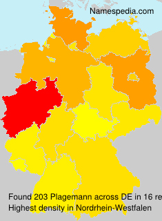 Surname Plagemann in Germany Surname Plagemann in Germany