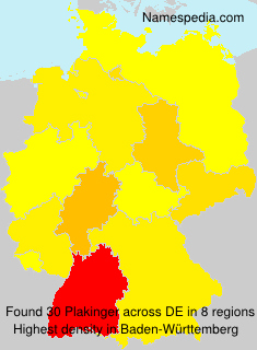 Surname Plakinger in Germany Surname Plakinger in Germany