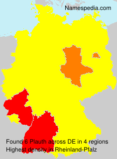 Surname Plauth in Germany Surname Plauth in Germany
