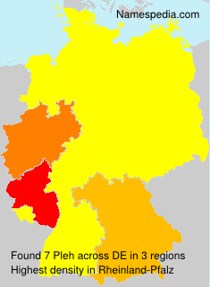 Surname Pleh in Germany Surname Pleh in Germany