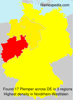Surname Plemper in Germany Surname Plemper in Germany